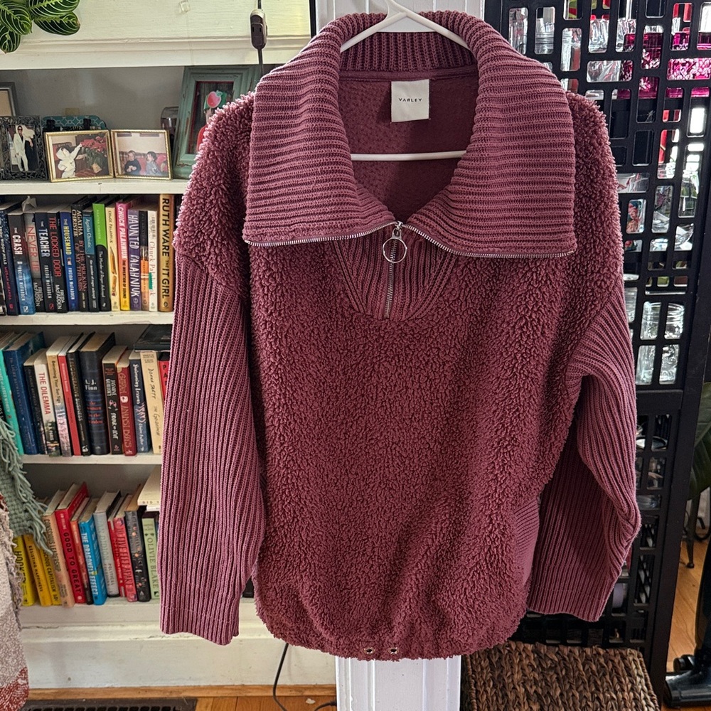Varley Roger Burgundy Pullover Sweater